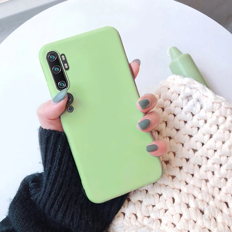 Чехол для redmi UL 10 cc9 pro redmi k30 k20 чехол funda coque caps etui корпус мягкий тонкий матовый корпус - Цвет: green