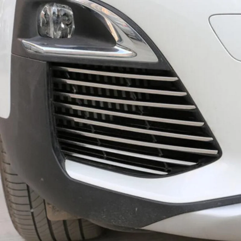 Tonlinker наружные передние гоночные грили, наклейки для peugeot 3008-19, автомобильный Стайлинг, 10 шт., наклейки из нержавеющей стали