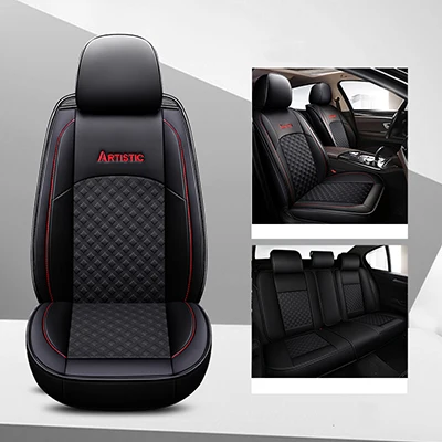 5D кожаный чехол для сидения автомобиля для peugeot 308 sw 206 307 sw 407 207 208 406 301 2008 3008 508 sw всех моделей автомобильные аксессуары - Название цвета: all black