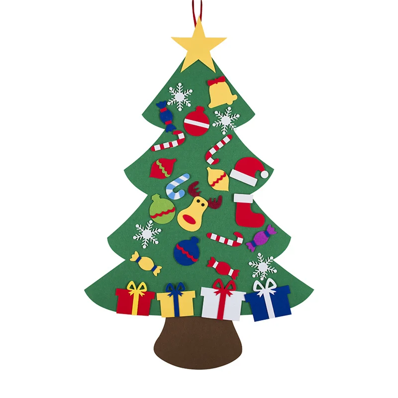 DIY войлочные украшения для рождественской елки, Декор, год, рождественский подарок, Маленькая рождественская елка, детские игрушки, рождественские украшения для дома - Цвет: C