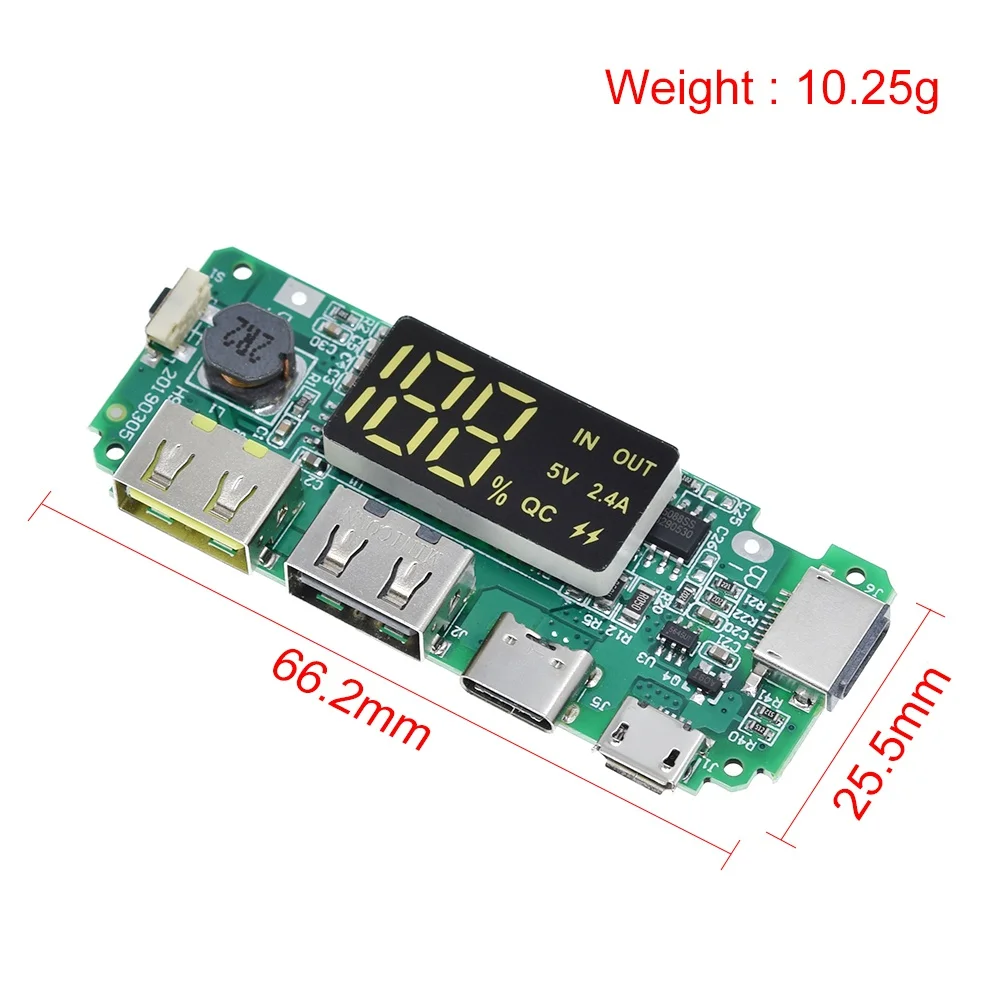 Consumer Electronics Power Bank Dual USB QC or 5V 2.4A MicroUSB