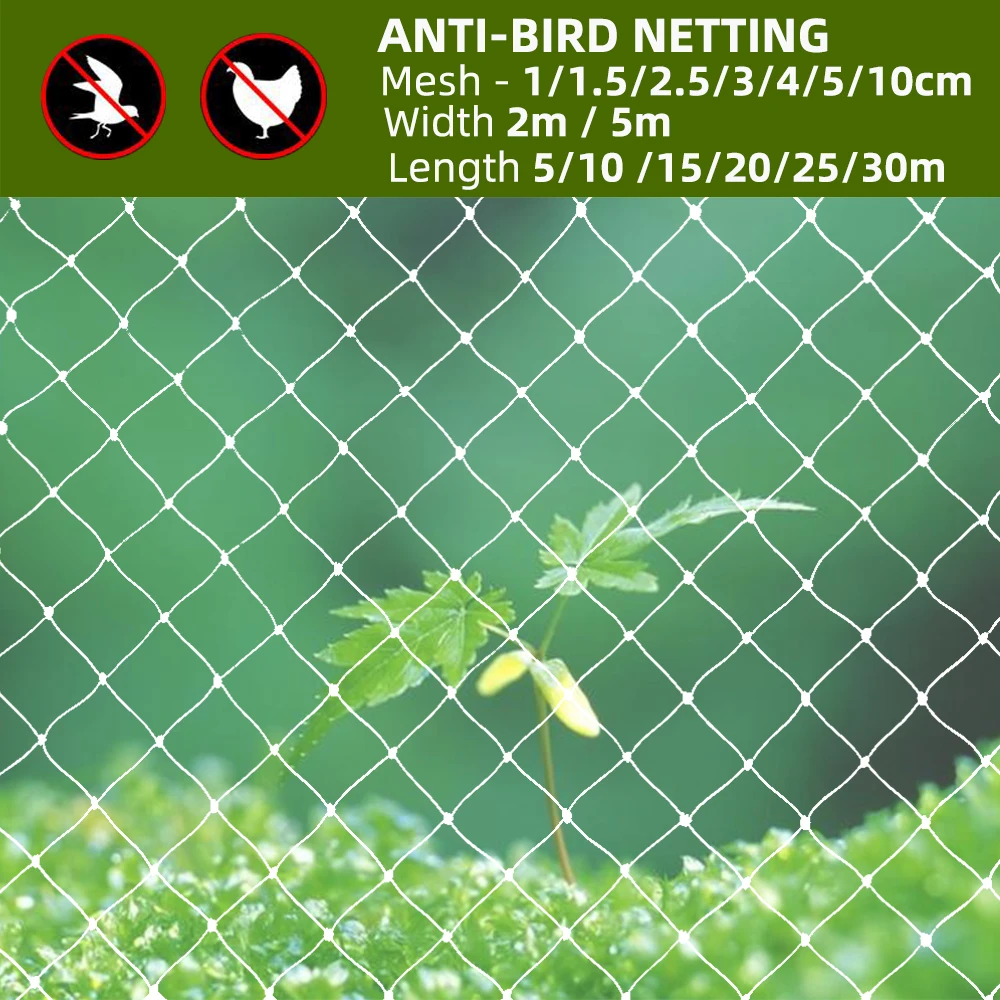 

Extra Strong Anti Bird Protection Net Mesh Garden Plant Netting Protect Plants Fruit Trees from Birds Deer Poultry Best Fencing