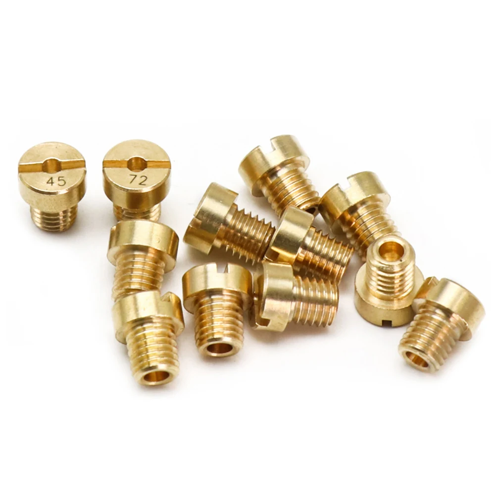 10pcs/12pcs Main Jet M5 For Dellorto Carburetor SHA SHB UA UB PHBG VHB-CS VHBT-CS #30-135 PHBG Idle Pilot Jet motorcycle carburetor