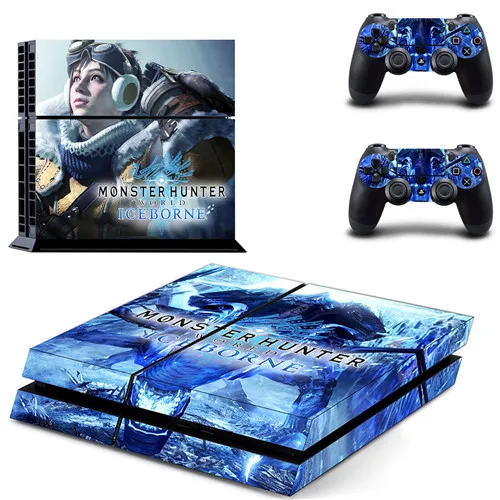 GYTM2700 Monster Hunter World Iceborne наклейка для PS4 виниловая наклейка, стикер для консоли sony Playstation 4 и 2 контроллера наклейка для PS4 наклейка - Цвет: GYTM2700
