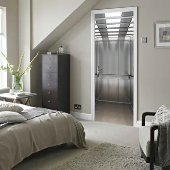 

Renovation of bedroom wooden door imitating 3D Elevator Creative sticker Waterproof self-adhesive sticke