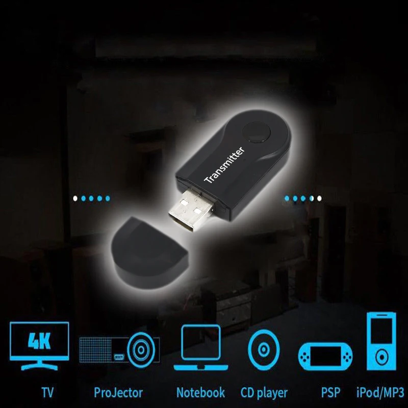 Usb-передатчик tv 3,5 мм черный 2 в 1 Универсальный Bluetooth компьютер прочный практичный, Высококачественный