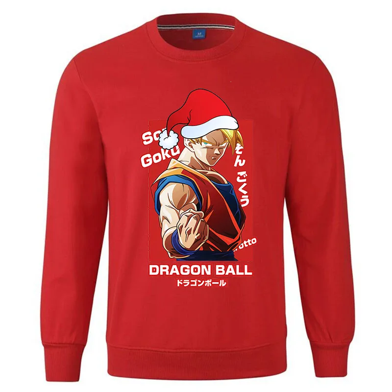 

BTFCL Women Men Merry Christmas Sweatshirt Dragon Ball New Year Tree Red Pullovers Hoodies Ladies Famliy 2020 Festival Tops
