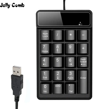 

Jelly Comb Wired Mini USB Numeric Keypad Numpad 19 Keys Digital Keyboard for iMac/MacBook Air/Pro Laptop PC Notebook Desktop