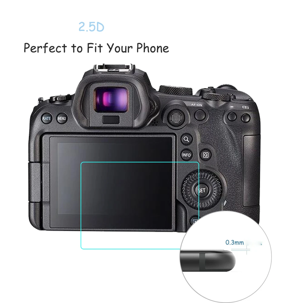 Protector Pantalla para CANON 1200D 1300D Cristal Templado Vidrio p1055 vr Protector Pantalla para CANON 1200D 1300D Cristal Templado Vidrio p1055 vr