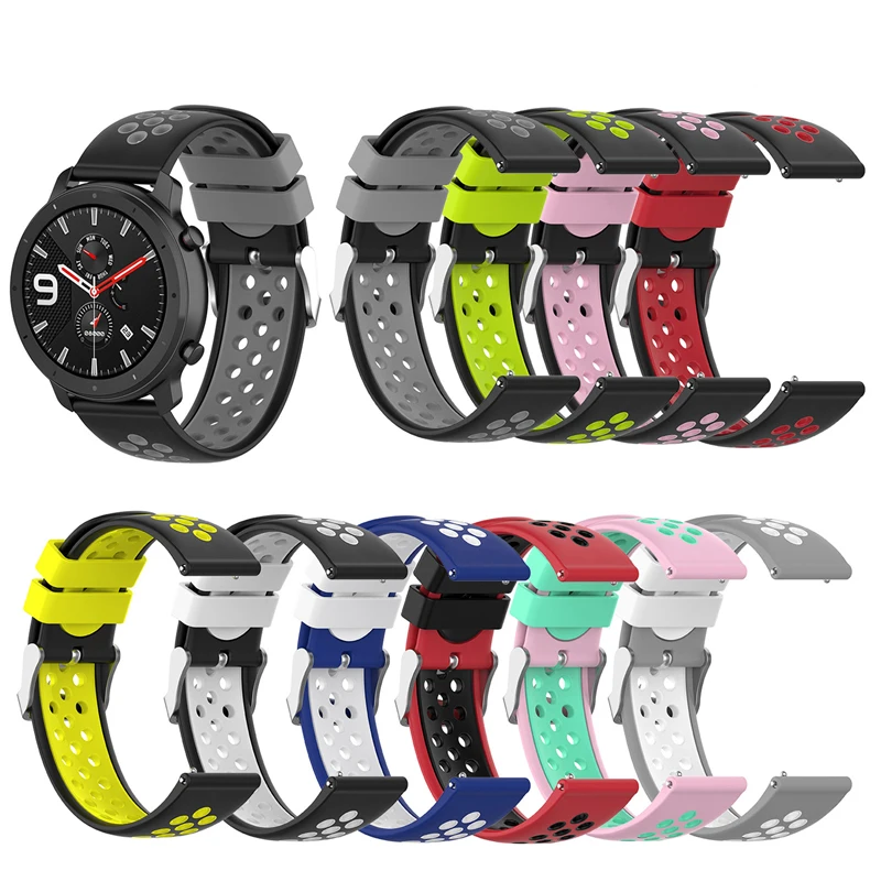 Ремешок для умных часов Huami Amazfit GTR 42 мм 47 спортивный ремешок 20 22 силиконовый