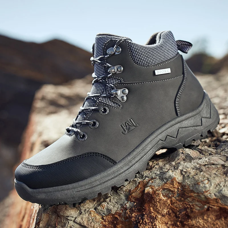 Outdoor Mens Hiking Shoes Waterproof Ankle Boots Men High-top Mountain Climbing Shoes Tactical Military Boots Sneakers Men Shoes