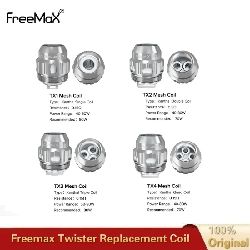 Оригинальный сменный атомайзер Freemax Twister катушка TX1 TX2 NX2 TNX2 S316L для вейпа Fireluke