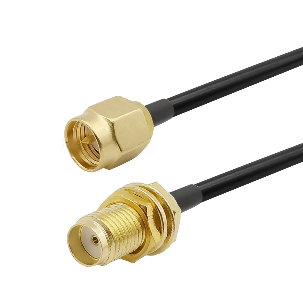 ConnectingU Black 5m TV Aerial Cable Male to Male with Female to Female Coupler 