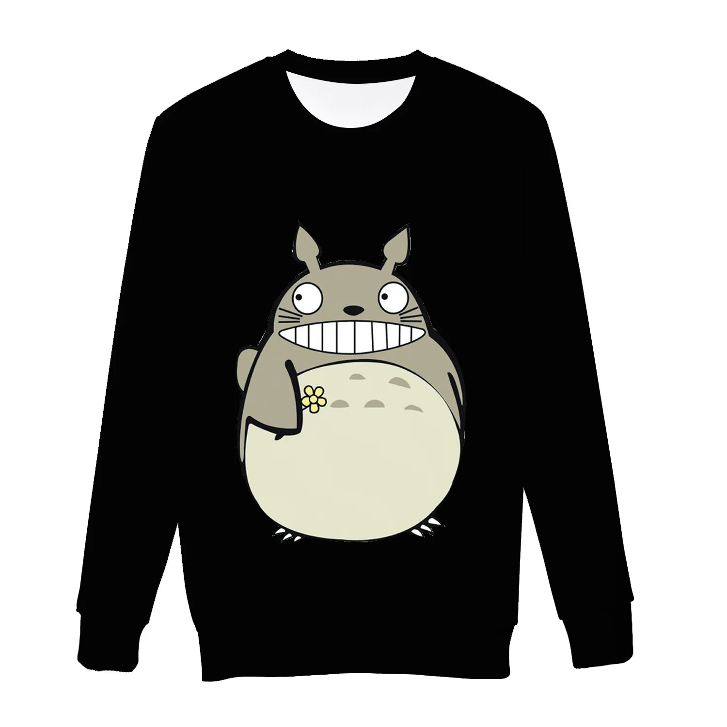 Totoro 3D толстовки анимация Kawaii женские толстовки с капюшоном; сезон осень спортивный костюм с длинными рукавами негабаритная толстовка модная одежда