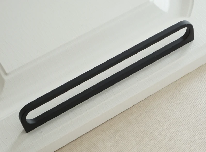 3,6" 5" 7,5" 12,6" черные вытяжные кольца для выдвижных ящиков, дверные ручки из цинкового сплава, ручки для шкафа, ручки для комода 93 128 192 320 мм - Цвет: 93mm