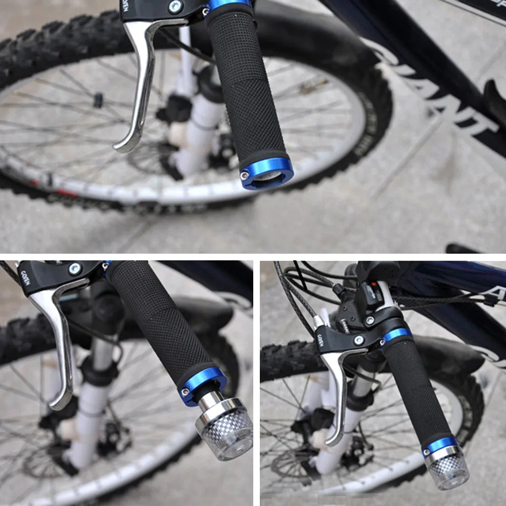 Cheap Sales Colorful Waterproof Bike Bicycle Motorcycle  End LED Plug Lights with RGB LED Flash Lamps for 7/8 inch 4