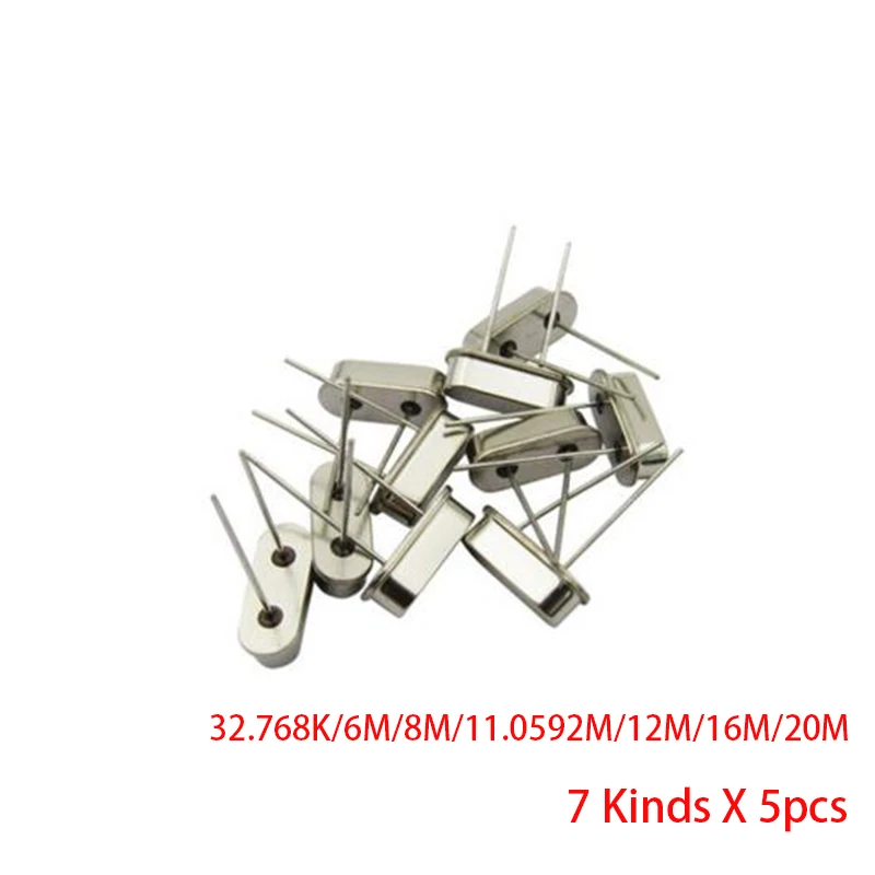 Hc-49s 수정 발진기 전자 키트 공진기 세라믹 수정 진동자 49 Dip 7 종류 X 5pcs 32.768K 6 8 11.0592 12 16 20Mhz