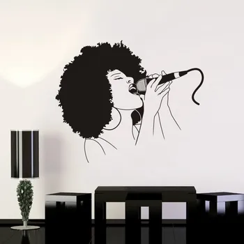 

Music Sing Wall Sticker Microphone Rock Decor Kids Room Home Decoration Posters Vinyl Music Car Decal