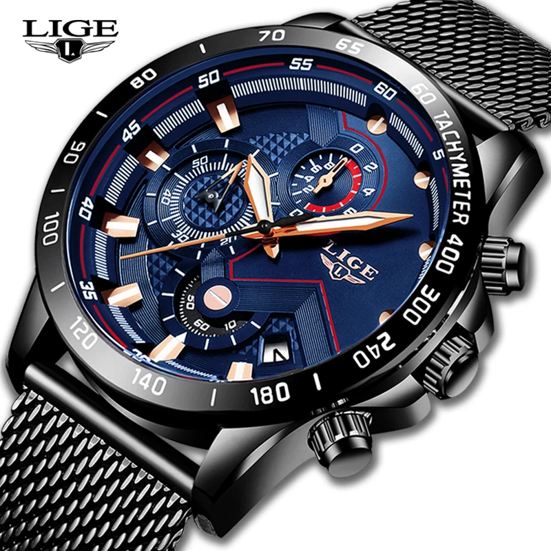 Kaufen 2019 neue LIGE Armee militär sport Uhr Männer Chronograph Top Marke Luxus Männer Uhr Wasserdicht Quarz Uhr Relogio Masculino + box