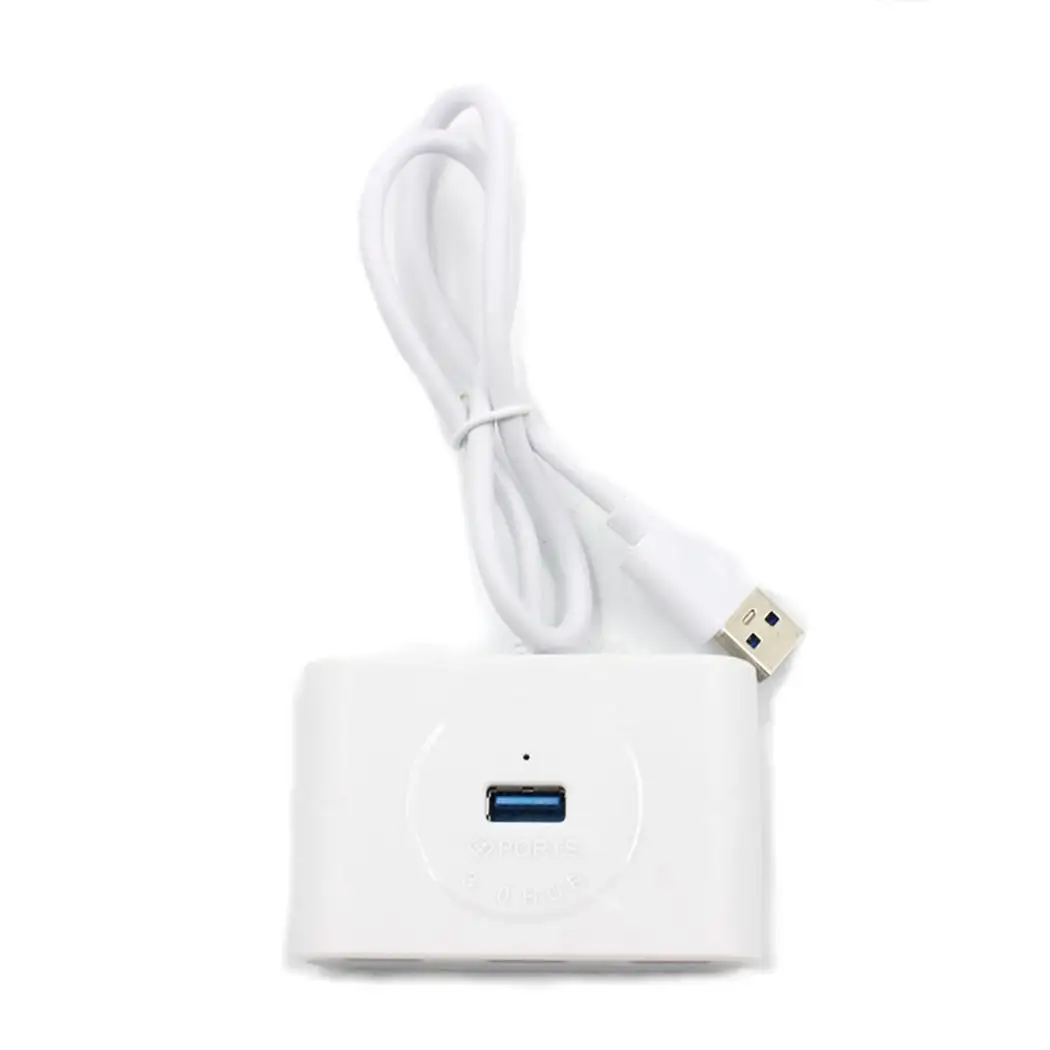 Portable USB 3.0 HUB 4 Ports For Computer, For Laptop USB Hub Splitter Black, White 48cm/18.9inch