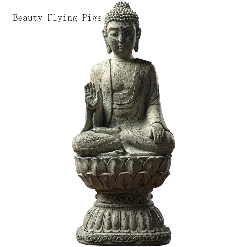 New Chinese Zen Buddha statue sculpture decoration home old living room porch lucky decorations office retro furnishings