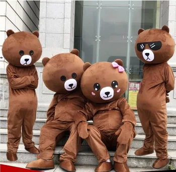 

Halloween Funny Brown Bear Mascot Costume Suit Adult Cosplay Party Game Dress Outfits Clothing Advertising Carnival Xmas Easter