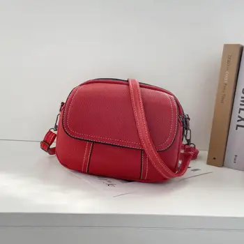 

Ladies Fashion Faux Leather Crossbody Bag Retro Small Round Hobos Shoulder Bag Casual Women's Handbags