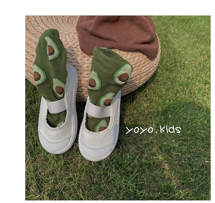 Новинка осени для маленьких девочек с принтом зелёные носки для детей модные длинные носки до колена