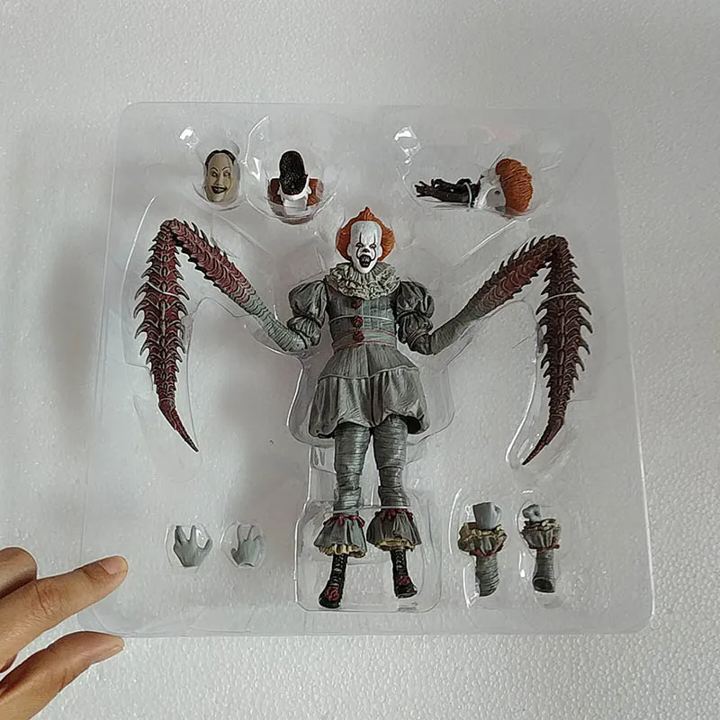 Светодиодный оригинальный NECA 4 головы Стивен Кинг это конечная фигурка Pennywise модель игрушки кукла для подарка