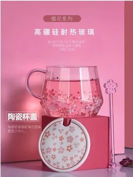 Kawaii Sakura Cherry Blossom Heat-resistant Glass Cup 1
