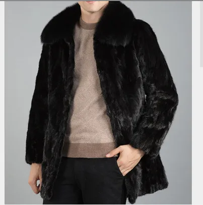 Размера плюс chaqueta cuero hombre роскошная мужская шуба из искусственного меха зимняя Толстая Теплая мужская шуба из меха норки и кролика верхняя одежда V541