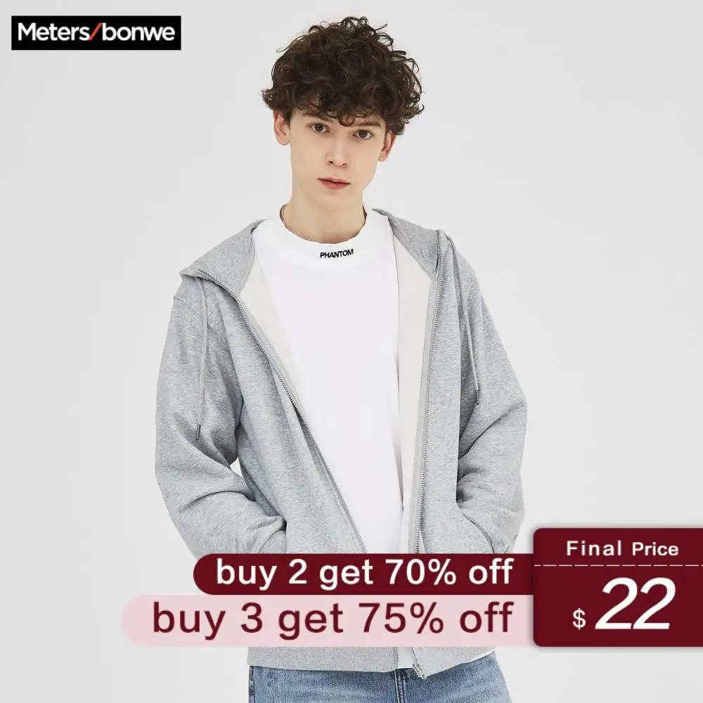 

Metersbonwe Men Casual Zipper Hoodies Fashion Tide 2020 New Spring Autumn Baseball Jacket Male Teenager Coat Sweatshirt