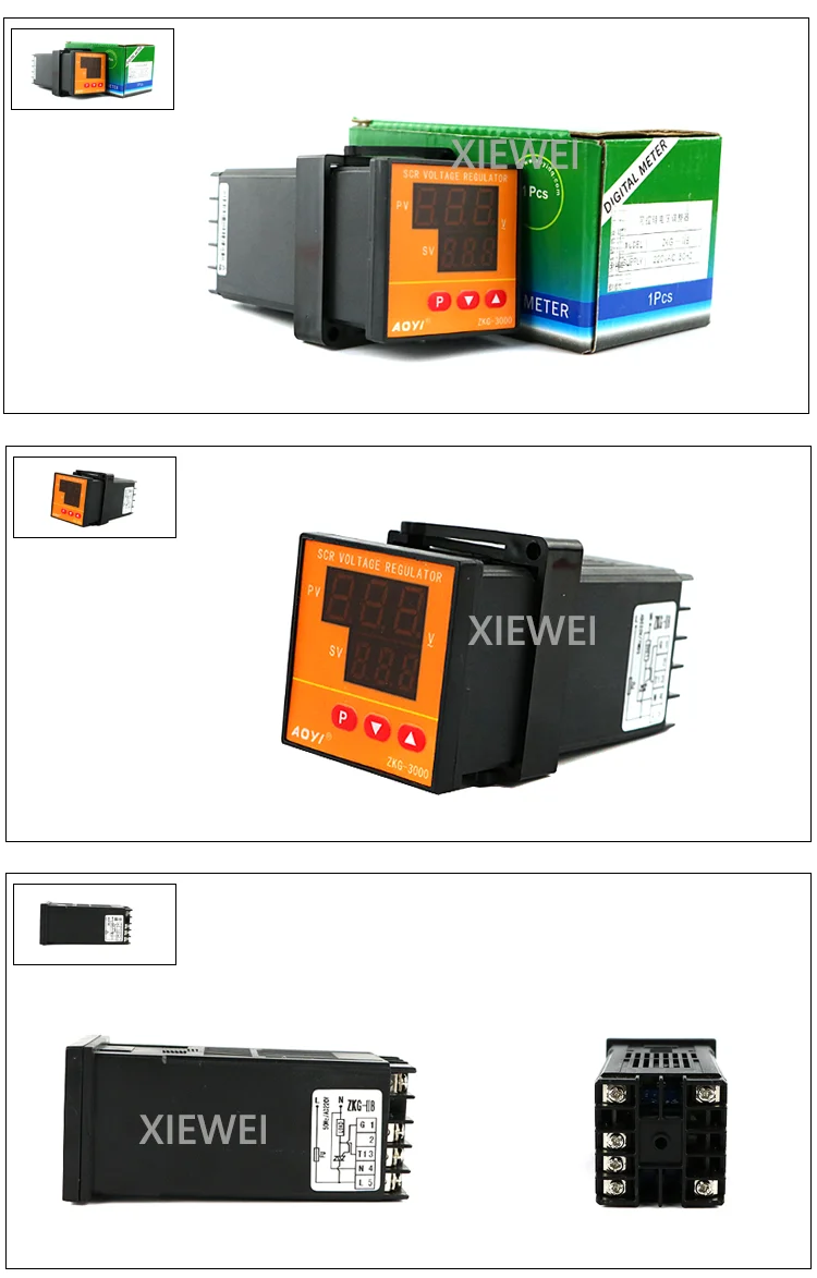 Free Shipping AOYI ZKG-2B SCR Voltage Regulator ZKG-3000 control Triac for Blow molding machine temperature adjustment  (6)