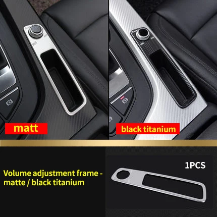 black titanium Для AUDI A4L нержавеющая сталь Регулировка громкости рамка матовый черный титан хромированная формовочная Отделка 1 шт - Цвет: black titanium
