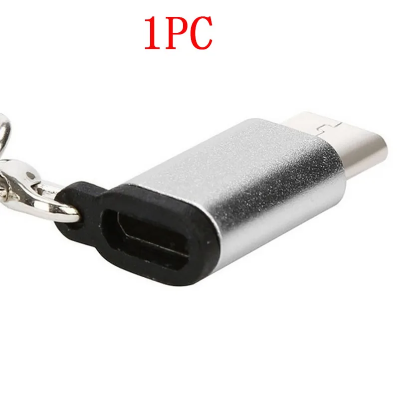 Серебристый Micro USB к type C Android телефонный кабель для huawei Sumsang Xiaomi Microusb к type c Usbc Otg адаптер зарядный кабель для передачи данных - Цвет: Серебристый