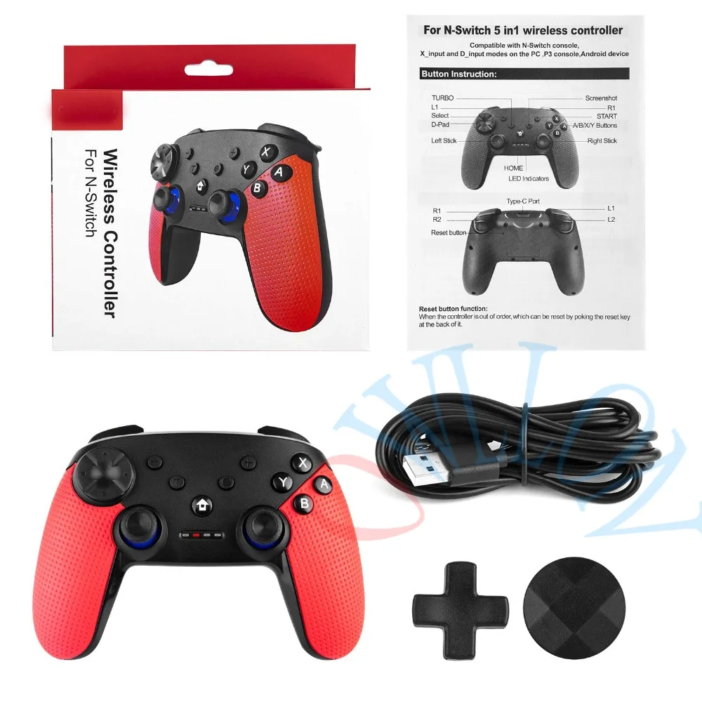 Геймпад для Ns switch PRO Беспроводной bluetooth геймпад для PS3 XINPUT DINPUT Функция с вибрацией 6-осевой Беспроводной контроллер
