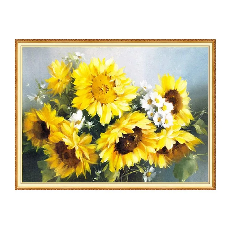 Набор для 3D алмазной живописи Meian Sunflower полный круглый/квадратный бриллиант набор рукоделия вышивка