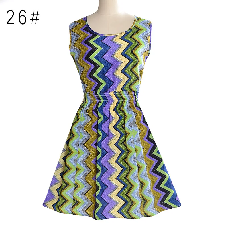 Style Three Летнее мини-платье дешевая одежда из Китая Vestidos De Festa шифоновое винтажное женское пляжное платье с принтом Roupas Femininas - Цвет: Style Three