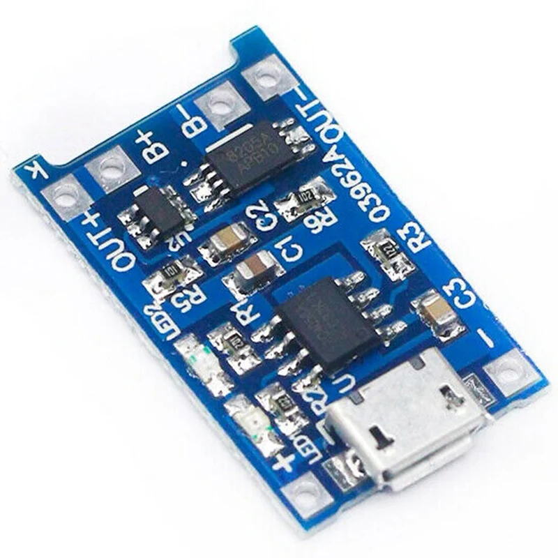 100 шт. TP4056 TC4056 Micro-USB 5 В 1A 18650 модуль зарядного устройства литиевой батареи зарядная плата двойной функции li-ion