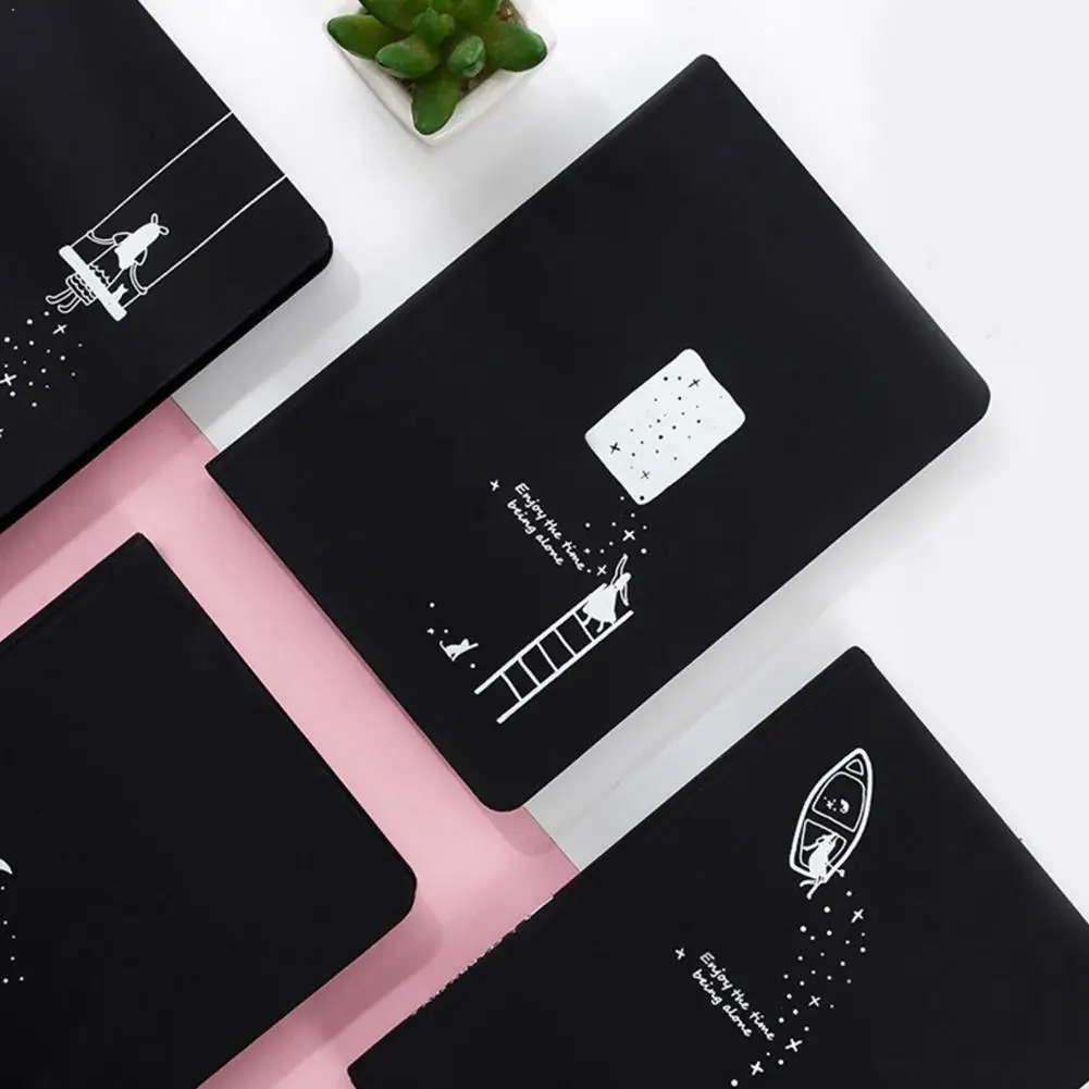 

Starry Sky Black Paper Notebook Planner Album Sketchbook Papelaria Stationery Diary Note DIY Stationery School Office Book Z5W2