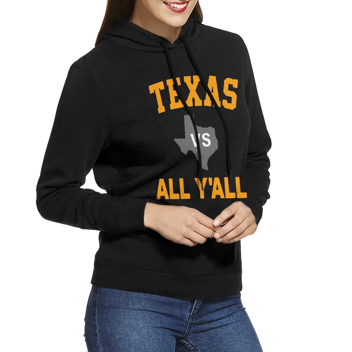Texas Vs All Yall женские толстовки с длинным рукавом пуловер Повседневная хлопковая толстовка