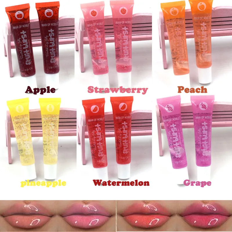 Fruit Burst Lip Oil Scented Lip gloss Plumping gloss Scented Jelly Gloss Moisturizer Shiny Vitamin E Mineral Oil