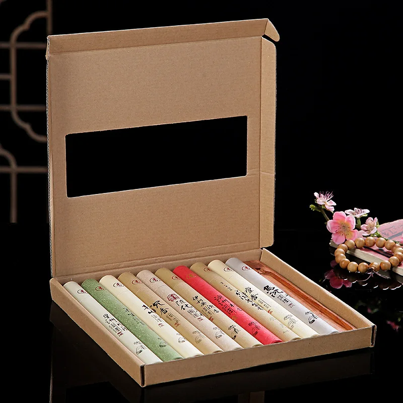 Натуральный из сандалового дерева, лаошань Joss-stick Подарочная коробка комбо черный китайский Eaglewood Wormwood Arborvitae настраиваемый длинный ладан Joss