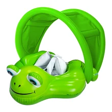 Подлинный детский плавающий круг для плавания, защита от УФ-лучей, плавающий детский плавающий с сиденье под навесом, надувные плавающие лодки, плавающий тренажер для плавания, бесплатный подарок