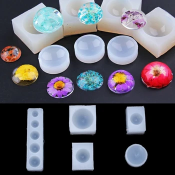 

DIY Silicone Hemisphere Pendant Mold Resin Jewelry Pendant Making Epoxy Casting Dried Flower Resin Decorative DIY Hand Crafts