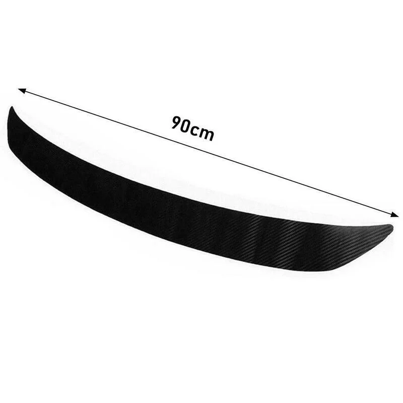 90cm Car Rear Trunk Bumper Carbon Fiber Sticker Anti-Scratch Anti-Collision Protection Cover Strip Trunk Sill Guard Decal