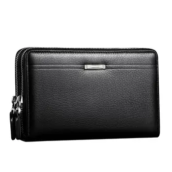 

Long Business Men Wallets Leather Cell Phone Purse Hand Bag Zipper Large Card Holders Purse Wallet Men Leather Vintage /E
