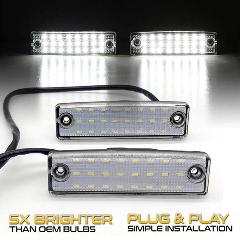 2Pc LED Number License Plate Light For Toyota 4Runner Sequoia