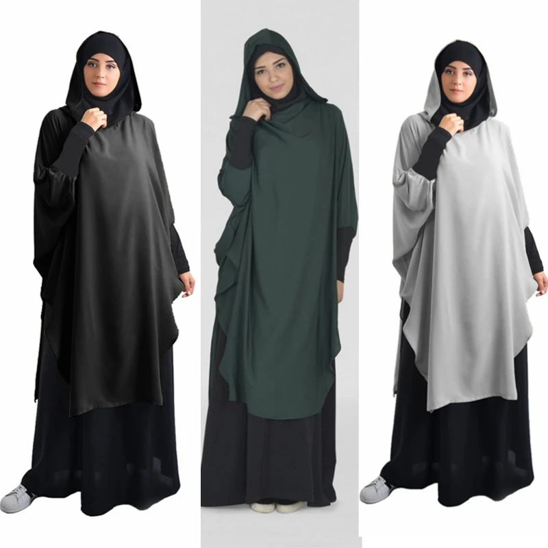 Ramadan One Piece Prayer Abaya Dress Jilbab Hijab Dresses Kaftan Hooded Robe Headcover Long Khimar Modest Islam Dubai Clothes |