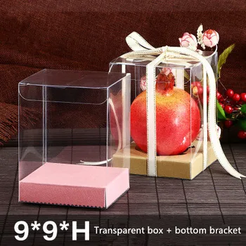 

20Pcs/lot New arrival Clear PVC Box 9*9*H cm Rectangular Wedding Souvenir box Cute Small Toys&Doll display&Packaging box